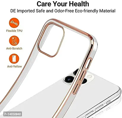 MOBIKTC Smart Chrome Back Cover Compatible for iPhone 12 Pro Max [Transparent Plating Back Cases Soft TPU Case Cover Electroplating + Transparent Shell Protection, Slim,Comfortable Feel] -Gold Green-thumb5