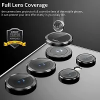 MOBIKTC for Samsung Galaxy S22 Ultra 5G Camera Lens Protector (SET OF 5) Alloy Metal Ring Cover-(Black)-thumb1