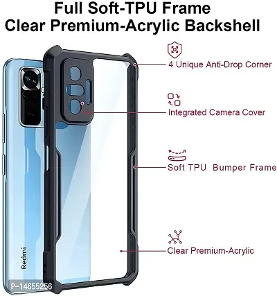 MOBIKTC for Xiaomi Redmi Note 10 | Note 10S Back Cover Case | Shockproof Crystal Clear Back Cover Case | 360 Degree Protection | Protective Design | Transparent] Back Cover Case for xiaomi redmi note 10 | note 10s (Black Bumper)-thumb4