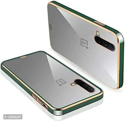 MOBIKTC for OneNord CE 5G / 1+Nord CE 5G Back Cover Smart Chrome Case Cover [Transparent Plating Back Cases Soft TPU Case Cover Electroplating + Transparent Shell Protection, Slim,Comfortable Feel] Back Cover fo OneNord CE 5G / 1+Nord CE 5G-GreenGold