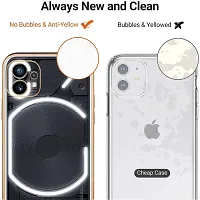 MOBIKTC Soft Clear Chrome Rubber Back Cover Case for Nothing Phone 1 5G (White Gold)-thumb2