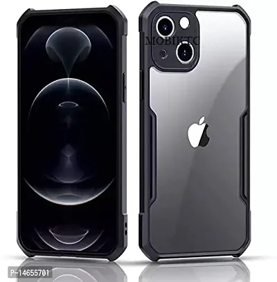 MOBIKTC for iPhone 13 Back Cover Case | Shockproof Crystal Clear Back Cover Case | 360 Degree Protection | Protective Design | Transparent Back Cover Case for iphone 13 (Black Bumper)?-thumb0