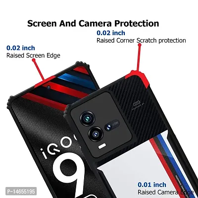 MOBIKTC for Vivo iQOO 10 5G / IOOO 9T 5G Back Cover Case | Ultra Thin 360 Degree Protection Crystal Clear Tranparent Vivo IQOO 9T 5G / iQOO 10 5G - Black Bumper-thumb2