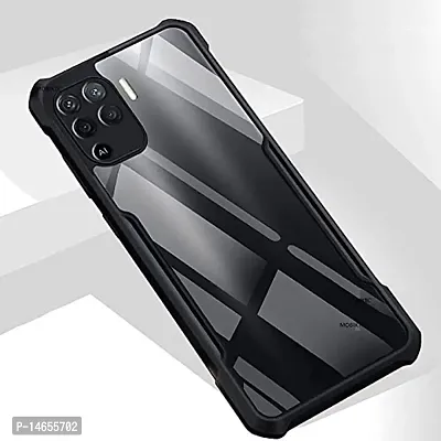 MOBIKTC Oppo A94 Back Cover, Silicone  Acrylic Clear Hard Transparent Bumper Case for Oppo A94 (Black)-thumb0