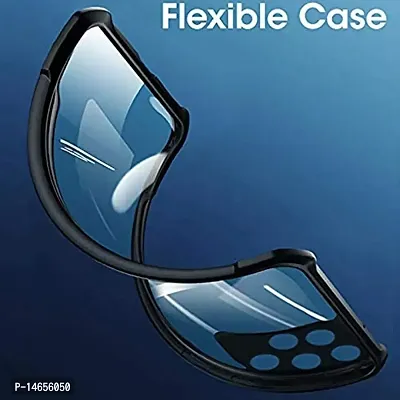 MOBIKTC Oppo Realme C21 Back Cover Case [Shockproof Crystal Clear | 360 Degree Protection | Protective Design | Transparent] Back Cover Oppo Realme C21 (Black Bumper)-thumb2