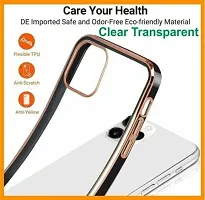 MOBIKTC Chrome Case Cover for Samsung Galaxy S22 Ultra Electroplated Transaparent TPU Back Case Cover (Black)-thumb3