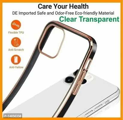 MOBIKTC Chrome Case Cover for Samsung Galaxy S22 Ultra Electroplated Transaparent TPU Back Case Cover (Black)-thumb4