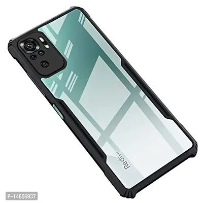 MOBIKTC for Xiaomi Redmi Note 10/Note 10s Back Cover Case [Shockproof Crystal Clear | 360 Degree Protection | Protective Design | Transparent] Back Cover for Xiaomi Redmi Note 10/Note 10s (Black Bumper)