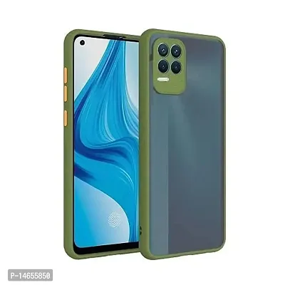 MOBIKTC Realme 8 Pro 5G Back Cover [Smoke Series Translucent Shock-Proof Smooth Rubberized Matte Hard Back Case Cover with Camera Protection] Case Cover for Realme 8 Pro 5G[Light Green]