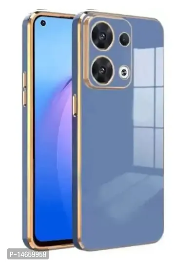 MOBIKTC New 6D Chrome Back Case Cover Camera Lens Protection for Oppo Reno 8 Pro 5G | Slim Shockproof | Soft TPU | Anti-Yellow Back Cover Compatible with Oppo Reno 8 Pro 5G (Blue)