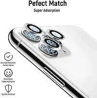 MOBIKTC for iPhone 12 Pro Max (6.7) inch Camera Lens Screen Protector Tempered Glass [Set of 3] (High Definition Anti-Scratch/Dust Metal Ring Film) Camera Lens Screen Protector Tempered Glass for iphone 12 pro max - Silver Diamond-thumb1