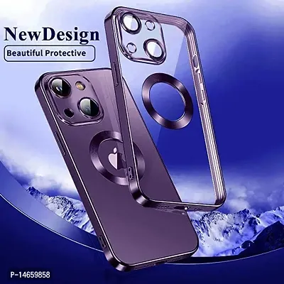 MOBIKTC Clear Silicone Case for iPhone 14 Plus Back Cover Latest New Soft TPU Shockproof Full-Body Cover Case for iPhone 14 Plus (Purple)-thumb3