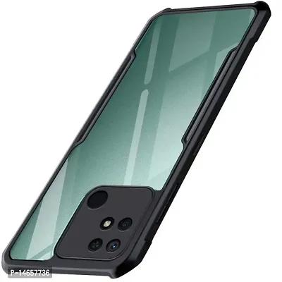 MOBIKTC for Redmi 10A | Redmi 9 | Redmi 9 Activ | Poco C31 Back Cover Case | Ultra Thin 360 Degree Protection Crystal Clear Tranparent - Black Bumper-thumb0