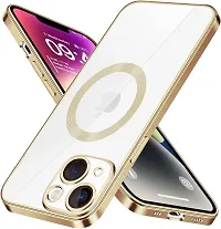 MOBIKTC Logo View Bumper Case for iPhone 14 Plus Latest New Clear Silicone Case Soft TPU Back Cover Case for iPhone 14 Plus (Gold)-thumb1