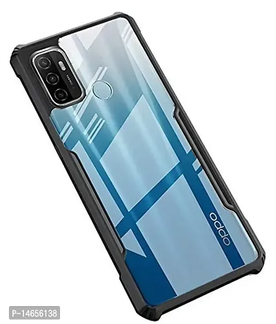 MOBIKTC for Oppo A53 | A33 | A32 2020 Back cover Case | Shockproof Translucent Shock-Proof Back Case Cover | Back Cover for opppo a53 | a33 | a32 2020-(Black Bumper)-thumb0