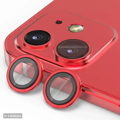 MOBIKTC 2-Pack for iPhone 11|12 |12 Mini Camera Lens Protector Tempered Glass | Upgraded tempered glass camera lens guard cover protecter for iphone11 | iphone12 | iphone 12mini - Red-thumb0