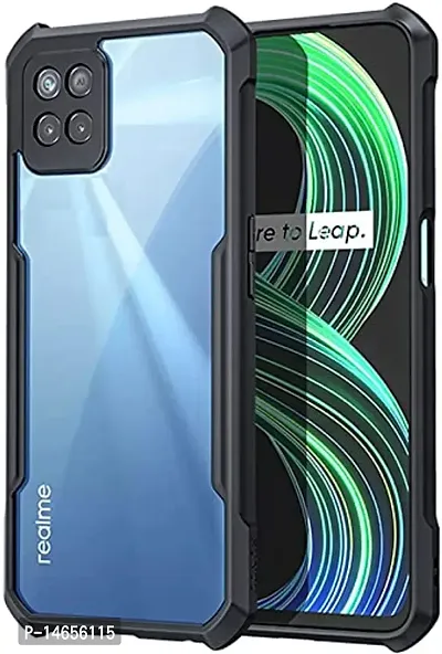 MOBIKTC for Realme 8i Back Cover Case [Shockproof Crystal Clear | 360 Degree Protection | Protective Design | Transparent] Back Cover Realme 8i (Black Bumper)