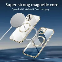 MOBIKTC Logo View Bumper Case for iPhone 14 Plus Latest New Clear Silicone Case Soft TPU Back Cover Case for iPhone 14 Plus (Gold)-thumb2