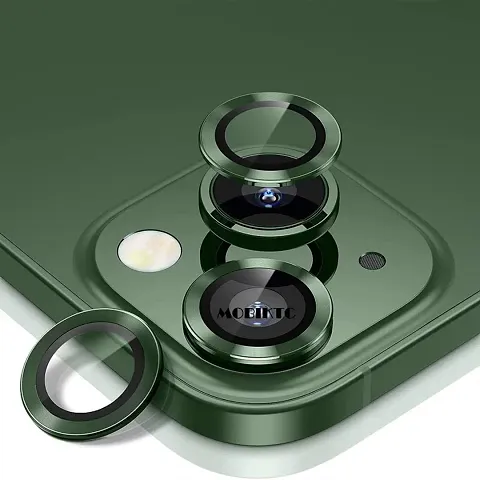 Designed for iPhone 14/ iPhone 14 Plus Camera Lens Protector (2-Pack) 9H Tempered Glass Camera Cover Screen Protector Metal Individual Ring for iPhone 14 6.1 inch/iPhone 14 Plus 6.7 inch 2022-Green