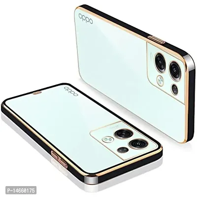 MOBIKTC (Pack of 1 Chrome Case Cover for Oppo Reno 8 Pro 5G Electroplated Transaparent TPU Back Case Cover (Black)-thumb0