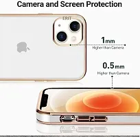 MOBIKTC New Chrome Back Case Cover for iPhone 13 Mini Clear Slim Soft Silicone Transparent Case Electroplating Camera Protective Film Shockproof Soft Cover (for Apple iPhone 13 Mini (White-thumb2