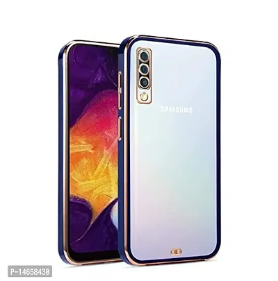 MOBIKTC Chrome Case Cover for Samsung Galaxy A50 Electroplated Transaparent TPU Back Case Cover (Blue)