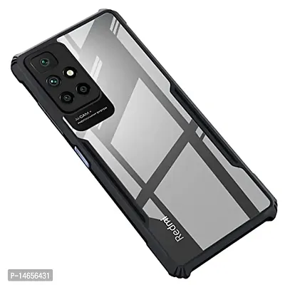 MOBIKTC for Xiaomi Redmi 10 Prime Back Cover Case [Shockproof Crystal Clear | 360 Degree Protection | Protective Design | Transparent] Back Cover Xiaomi Redmi 10 Prime (Black Bumper)