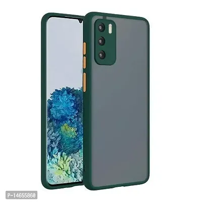 MOBIKTC Back Cover for Vivo X60 Pro Smoke Series Translucent Shock-Proof Smooth Rubberized Matte Hard Back Case Cover with Camera Protection [Green]-thumb0