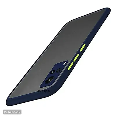 MOBIKTC for Vivo X60 Back Cover [Smoke Series Translucent Shock-Proof Smooth Rubberized Matte Hard Back Case Cover with Camera Protection] Back Cover Case for Vivo X60-Blue?