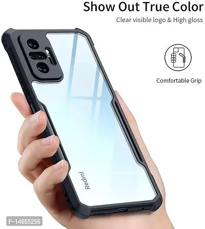 MOBIKTC for Xiaomi Redmi Note 10 | Note 10S Back Cover Case | Shockproof Crystal Clear Back Cover Case | 360 Degree Protection | Protective Design | Transparent] Back Cover Case for xiaomi redmi note 10 | note 10s (Black Bumper)-thumb3