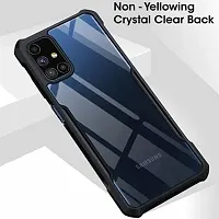 MOBIKTC Samsung Galaxy M51 Rugged Armor Shockproof Crystal Clear Back Cover Case | 360 Degree Protection | Protective Design | Transparent Back Cover Case for Samsung Galaxy M51 (Black Bumper)-thumb1