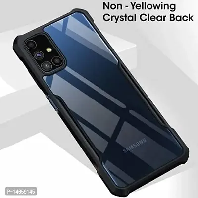 MOBIKTC Samsung Galaxy M51 Rugged Armor Shockproof Crystal Clear Back Cover Case | 360 Degree Protection | Protective Design | Transparent Back Cover Case for Samsung Galaxy M51 (Black Bumper)-thumb2