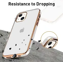 MOBIKTC New Chrome Back Case Cover for iPhone 13 Mini Clear Slim Soft Silicone Transparent Case Electroplating Camera Protective Film Shockproof Soft Cover (for Apple iPhone 13 Mini (White-thumb1