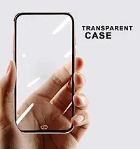 MOBIKTC Soft Silicone Electroplating Edge Clear Transparent Flexible Bumper Back Cover Case for Vivo Y21 2021 (Black)-thumb1