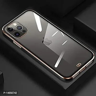 MOBIKTC Smart Chrome Back Cover Compatible for iPhone 11 Pro [Transparent Plating Back Cases Soft TPU Case Cover Electroplating + Transparent Shell Protection, Slim,Comfortable Feel] -Gold Black