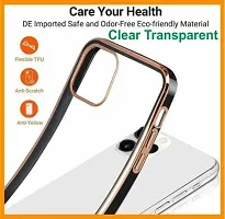 MOBIKTC for Samsung Galaxy A22 5G / F42 5G Back Cover Case | Chrome Smart Case Shockproof Series Translucent Smooth Rubberized with Camera Protection for Samsung Galaxy a22 5g | f42 5g-Black Gold-thumb3