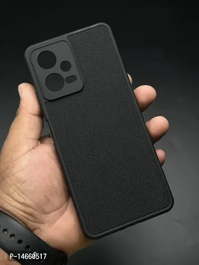 MOBIKTC for Xiaomi Redmi Note 12 Pro 5G Back Cover Case Frosted Dotted Soft Back Case Cover (Black)