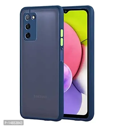 MOBIKTC Back Cover Case for Samsung Galaxy A03s (Camera Protection | Smoke Translucent | Thermoplastic | Blue)