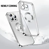 MOBIKTC Latest New Clear Silicone Case for iPhone 14 Pro Max | Soft TPU Electro-Plating Bumper | Microfiber Lining Shockproof Full-Body Cover Case for iPhone 14 Pro Max(Silver)-thumb3