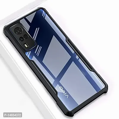 MOBIKTC for Vivo Y51 Back Cover Case [Shockproof Crystal Clear | 360 Degree Protection | Protective Design | Transparent] Back Cover Vivo Y51 (Black Bumper)