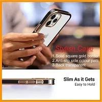 MOBIKTC Chrome Case Cover for Samsung Galaxy S22 Ultra Electroplated Transaparent TPU Back Case Cover (Black)-thumb2
