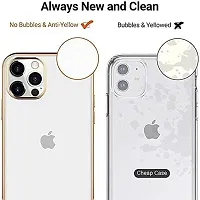 MOBIKTC Chrome Back Cover Compatible for iPhone 13 -[Gold White]-thumb1