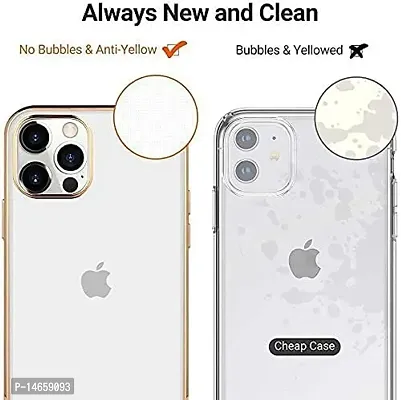 MOBIKTC Chrome Back Cover Compatible for iPhone 13 -[Gold White]-thumb2