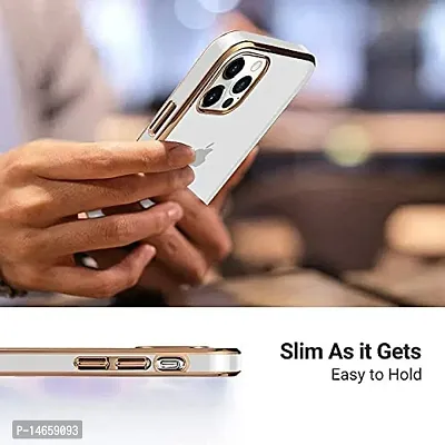 MOBIKTC Chrome Back Cover Compatible for iPhone 13 -[Gold White]-thumb3