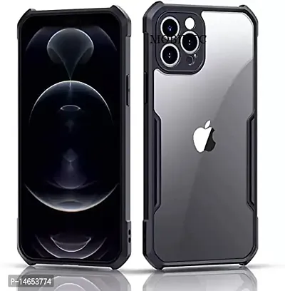 MOBIKTC iPhone 13 Pro Back Cover Case Rugged Armor Shockproof Crystal Clear Back | 360 Degree Protection | Protective Design | Transparent Back Cover Case for iPhone 13Pro (Black Bumper)?