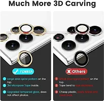 MOBIKTC [3 Pack=1 Set for Samsung Galaxy S23 Plus 5G/S23+/Samsung Galaxy S23 5G OG Camera Lens Protector Tempered Glass Alloy Metal Ring, Silver-thumb4