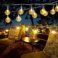 Ashtavinayak Store 16 LED Crystal Ball String Lights for Home Decoration (WarmWhite 4M,Corded Electric,Plastic,Corner)-thumb1