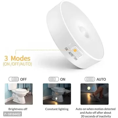 Ashtavinayak Store Wardrobe Motion Sensor Light for Home with USB Charging Wireless Rechargeable Sensor Wall Light for Hallway, Wardrobe, Bedroom, Stairs (White, Pack of 2)-thumb4