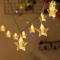 WannaBees 3m Star Shaped Fairy Clip Lights for Balcony Living Room Curtains Bottles Bedroom Decoration,Copper String Led Clip Light 2 Pin Plug, 16 Star LED Fairy String Photo Clips with led Lights-thumb3