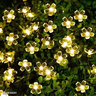 Ashtavinayak Store 42 Pixel LED 12m Siliconee Blooming Flower Fairy String Lights Corded Electric Series Lights for Diwali,Christmas,Wedding and Party (Pack of 2, Warm White)-thumb5